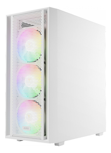 Gabinete Gamer Gamdias Aura Gc2 Elite 3 Fans Rgb Atx Branco