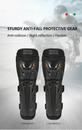Imagen 4 de 10 de Kit Rodilleras Articuladas Protecciones Rodilla Motociclista