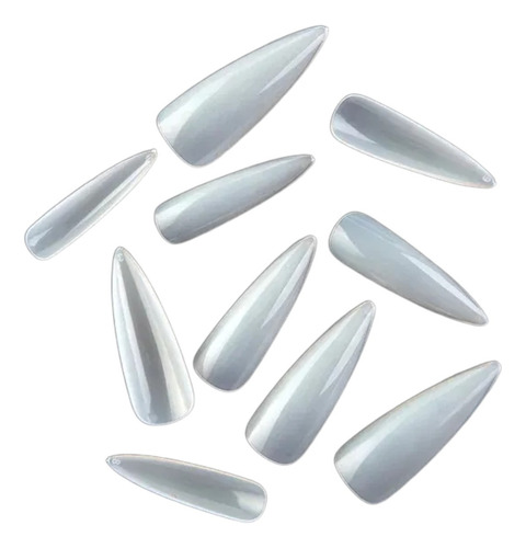 Tips Press On Punta Stiletto Natural Largo Xxl 240pzs X153 Natural