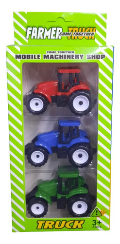 Set X 3 Tractores A Fricción 53246 Personaje Color
