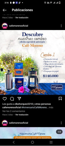 Vendo Café Moreno Oficial En El Centro Hi - g a $76