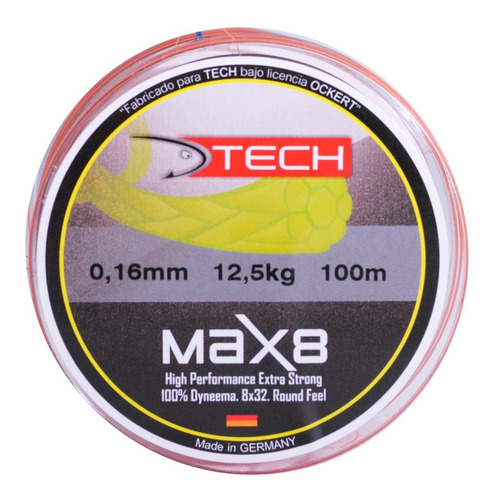 Multifilamento Pesca Pejerrey Tech Max 8 0,18mm X 100mts