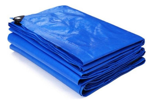 Lona Carpa Pvc Multiuso Impermeable 4x5 Azul Con Ojetillos