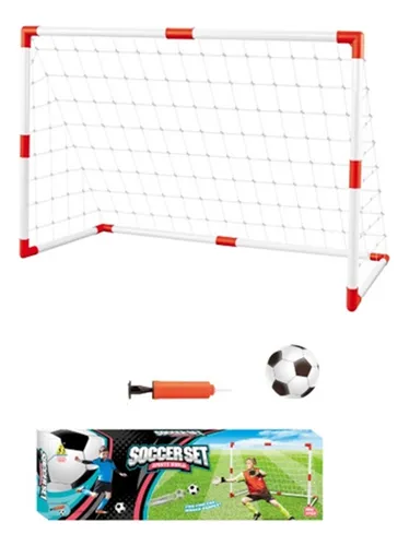 Arco Futbol Niño Red+bombin+pelota 97x64cm.  Blanco