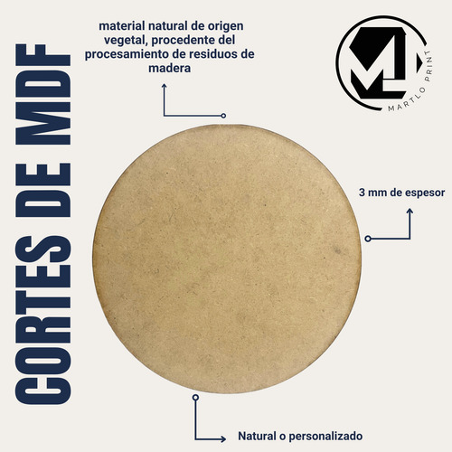 Corte En Círculos De Mdf De 3 Mm Grosor 20 Cm