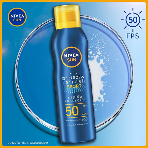 Nivea Sun Refresh Spray Protector Solar Corporal Fps50 200ml