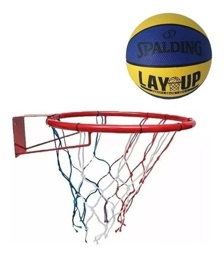 Imagen 1 de 8 de Aro De Basquet Basket Grande Nº 7 Con Red Para Pared