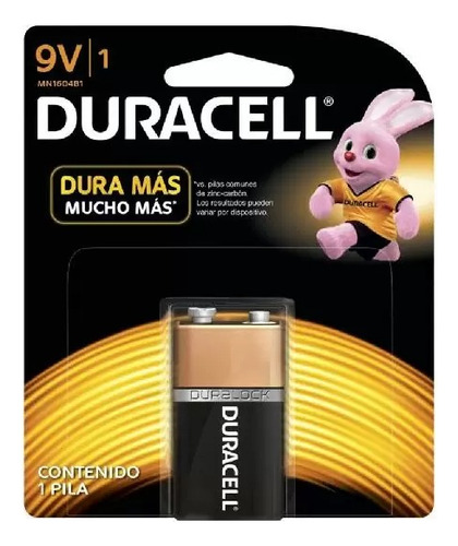 Pack X10  Pila Batería 9v Duracell 