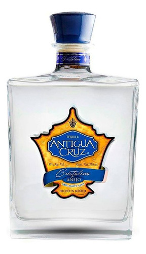 Tequila Antigua Cruz Añejo 100% Puro De Agave Cristalino 750ml