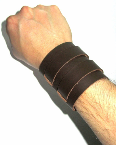 Brazalete Para Hombre En Cuero Ancho Caballero