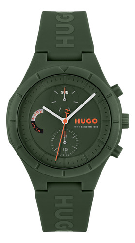Hugo Reloj Hombre 44 Mm Multifunción Silicón 1530403 Verde