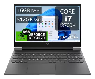 Hp Victus 16t, Core I7-13700h, 16gb, 512gb, Rtx4070, 15.6p