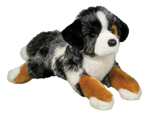 Douglas Perro De Peluche De Perro Pastor Australiano Maizie Color Negro, Blanco, Marrón