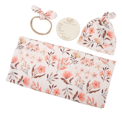 Mantas De Recepción Para Bebés Con Estampado Floral De 4 Pie