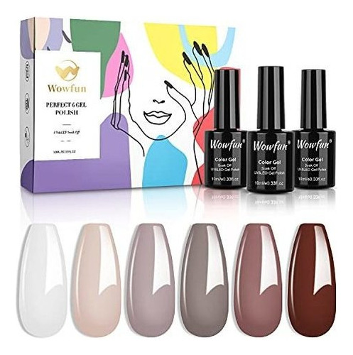 Esmalte De Uñas - Wowfun Gel Nail Polish Kit Soak Off Cl