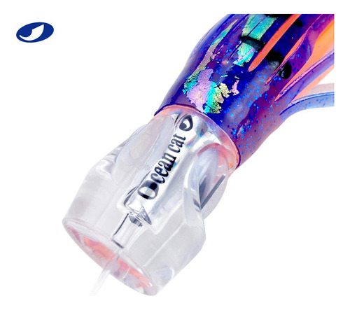 Ocean Cat Juego De 6 Señuelos De Arrastre Para Atún Marlin Mahi, Delfín, Durado, Wahoo, Bolsa De Malla (6 Pulgadas, Cabeza De Vidrio, 6 Unidades)