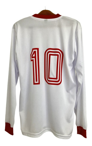 Camiseta Argentinos Juniors 1980 Blanca M. Larga Retro