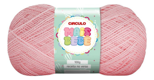 Lã Mais Bebê 100gr Circulo 500 Metros Colorida Tricô Crochê Cor Rosa antigo