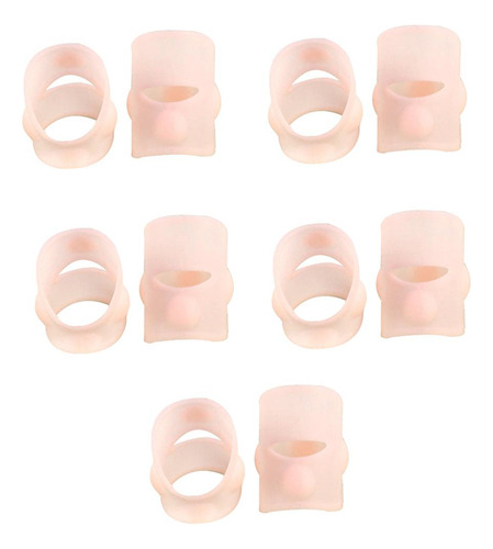 Gel Para De Uñas De Pies Encarnados De Silicona De 5 Pares,
