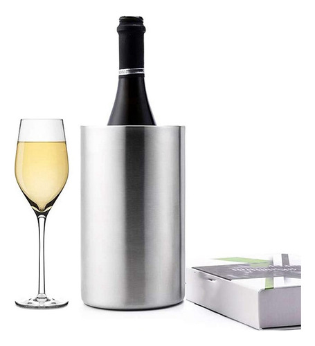 Cubo Enfriador De Vino De Acero Inoxidable Con Doble Pared,