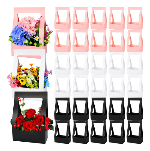 30 Cajas De Papel Kraft Para Flores, Ramo De Flores, Bolsas