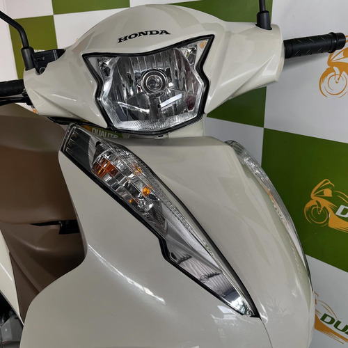Honda Biz 125 Flex Branca Banco Caramelo 2024 Com 1.100km
