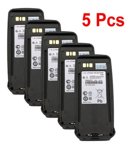 5x Pmnn4077 Pmnn4077c Radio Battery For Motorola Xpr6550 Sle