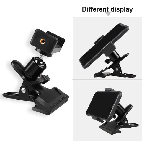 Clip De Celular Para Guitarra O Bajo Fijar Ajustable Usar Negro