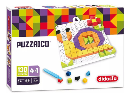 Puzzle Encastrable Didacta Puzzaico Caracol 130 Piezas 