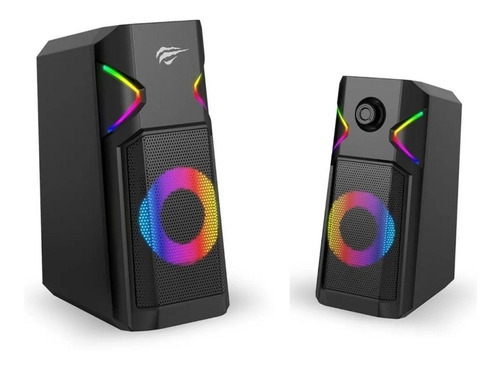 Imagen 2 de 7 de Parlantes Usb Gamer 2.0 Iluminación Rgb Havit Hv-sk201