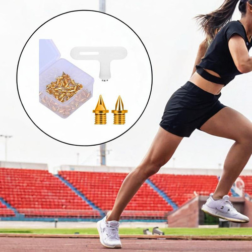 50 Pçs Pista Sapato Picos Pista Profissional Ouro