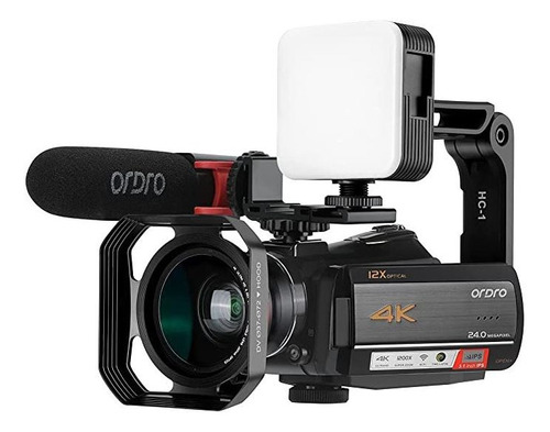 Ordro Ac5 Uhd - Videocámara Digital Con Zoom Óptico De 12.