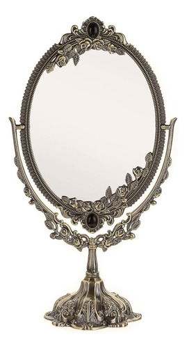 Espejo De Maquillaje Antiguo De Mesa (bz) Giratorio De Doble