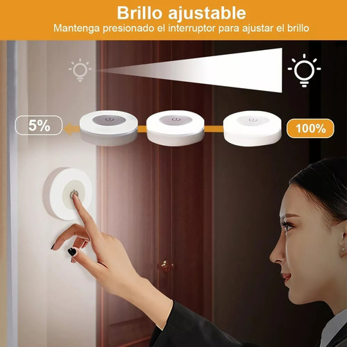 N Lámpara De Pared Con Luz Nocturna, Focos Led, Recargable