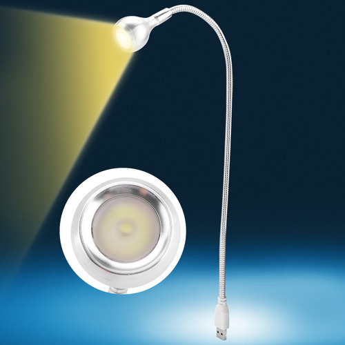 Luz Led Usb Portátil Con Cuello Flexible De 1 W, Lectura Noc