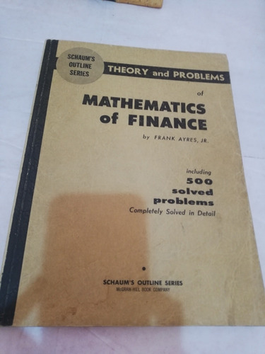 Frank Ayres Matematics Of Finance Ed Mcgraw-hill