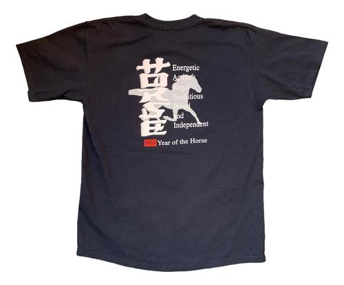 Playera Vintage Y2k Talla L 2002 Year Of The Horse