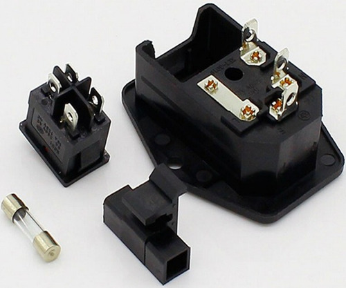 (2pz) Interruptor, Toma Corriente, Fusible 10a, Iec 320 C14