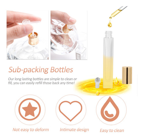 Botellas Enrollables De Aceite Esencial De 10 Ml, 5 Unidades