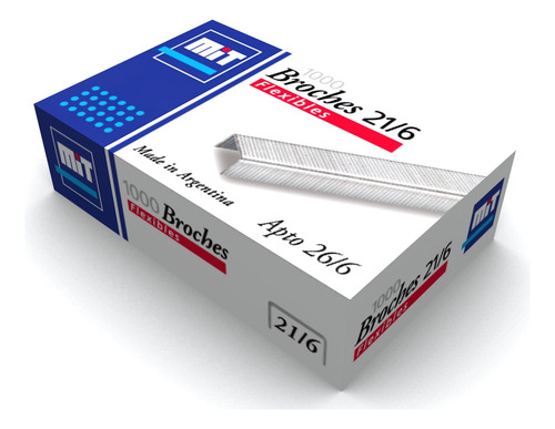 10 Cajas Broches Mit Para Abrochadora 21/6 X 1000u