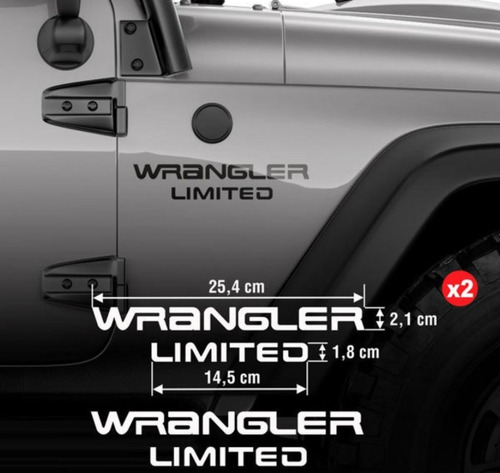 Calcomanías Laterales Jeep Wrangler Limited Kit X2