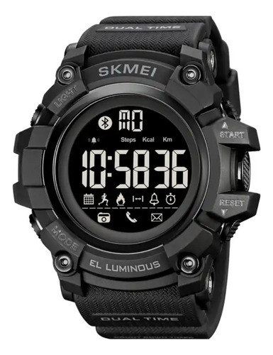 Reloj Pulsera Digital Negro Skmei Para Hombre Con Bluetooth