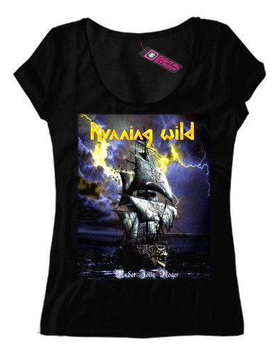 Remera Mujer Running Wild Under Jolly Roger T864 Dtg Premium