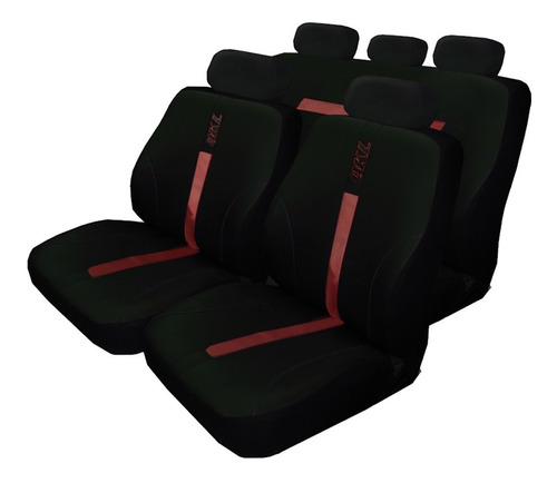 Fundas Cubre Asiento Cuerina Combinada Universal Juego Auto