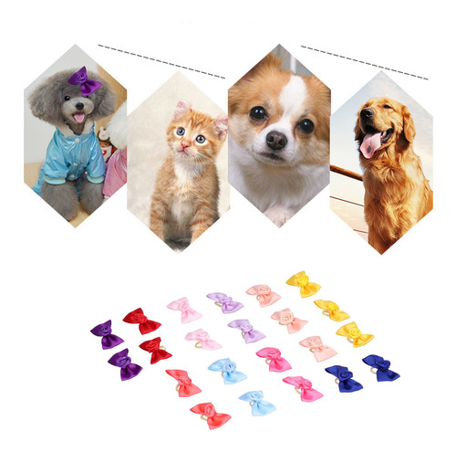 Lindo Pelo Perrito Arcos Perro Moda Portátil Mascota Goma