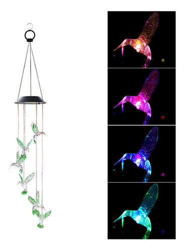 Lámpara Colgante Led Solar Con Forma De Colibrí