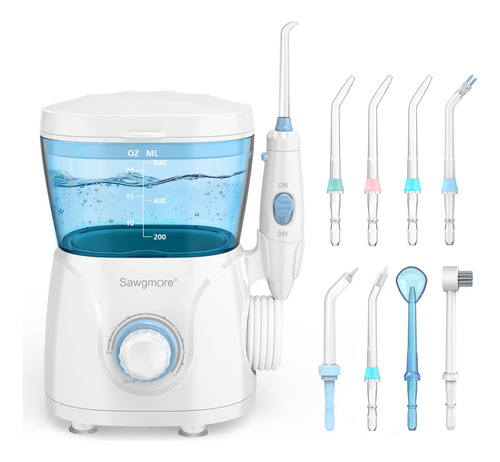 Irrigador Bucal Water Flosser Sawgmore, 600 Ml, 10 Presiones