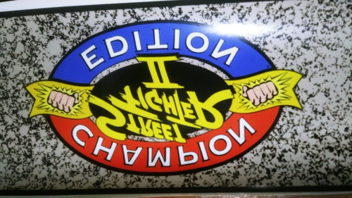 Imagen 2 de 3 de Vinilo Marquesina Arcade Street Fighter 2 - C. E. Restaurada
