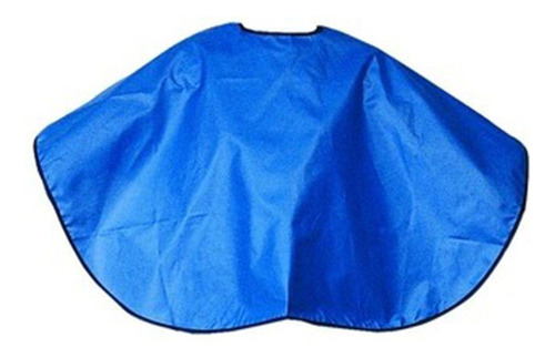 Capa Para Brushing Con Bies Bordes Peluqueria Color Azul Liso