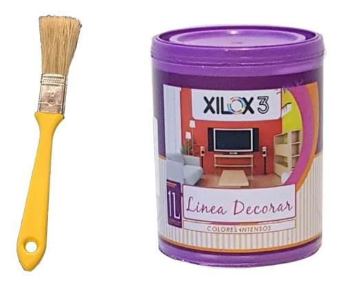 Latex Xilox 3 Linea Decorar Acrilico (color) 4 Lts + Pincel